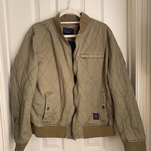 Lucky Brand Olive Quilted Bomber Jacket